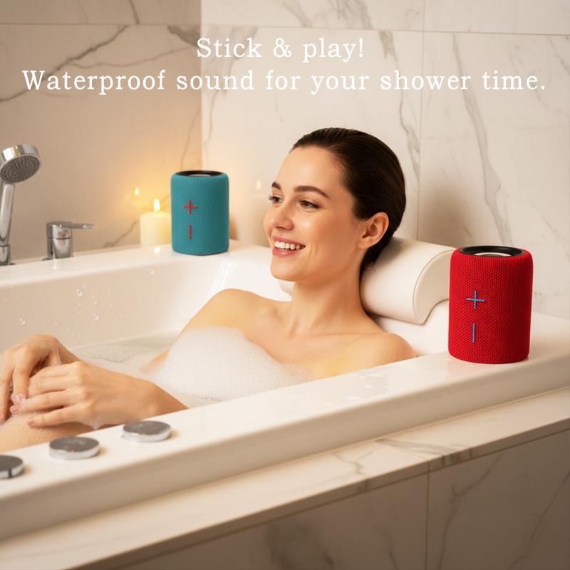 Altavoz Bluetooth portátil Stromberg TWIN con diseño magnético 2 en 1, resistente al agua IPX4, 10 horas de reproducción, emparejamiento TWS, radio FM BT5.3 para fiestas en casa, exteriores y playa, audio estéreo, subwoofer de 20 W, Dolphin Audio.