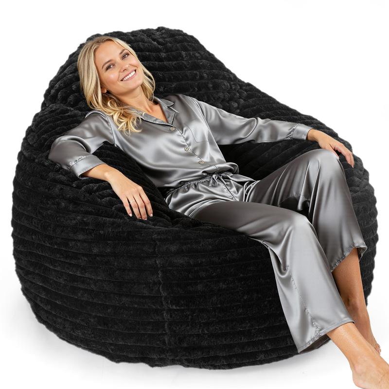 Sillón tipo puf, pufs de 99 cm para adultos y niños, silla con relleno de espuma viscoelástica, sofá tipo puf con respaldo y reposabrazos, sofá cómodo para sala de estar, dormitorio y residencia estudiantil, summerwins
