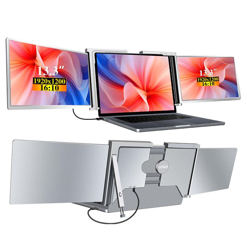 Extensor de monitor para portátil S350 de 13,3" con panel IPS, pantalla FHD de 1920x1200, monitor externo USB-C/USB-A con un solo cable para trabajar con el portátil, requiere controlador para la configuración inicial, compatible con Windows y Mac.