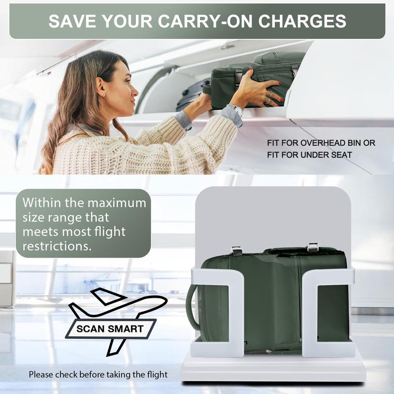 Mochila de viaje con cierre hermético al vacío, diseño unisex, tamaño homologado como equipaje de mano para viajes en avión, mochila portátil con bomba y sistema de vacío, color negro/verde/gris-marrón.