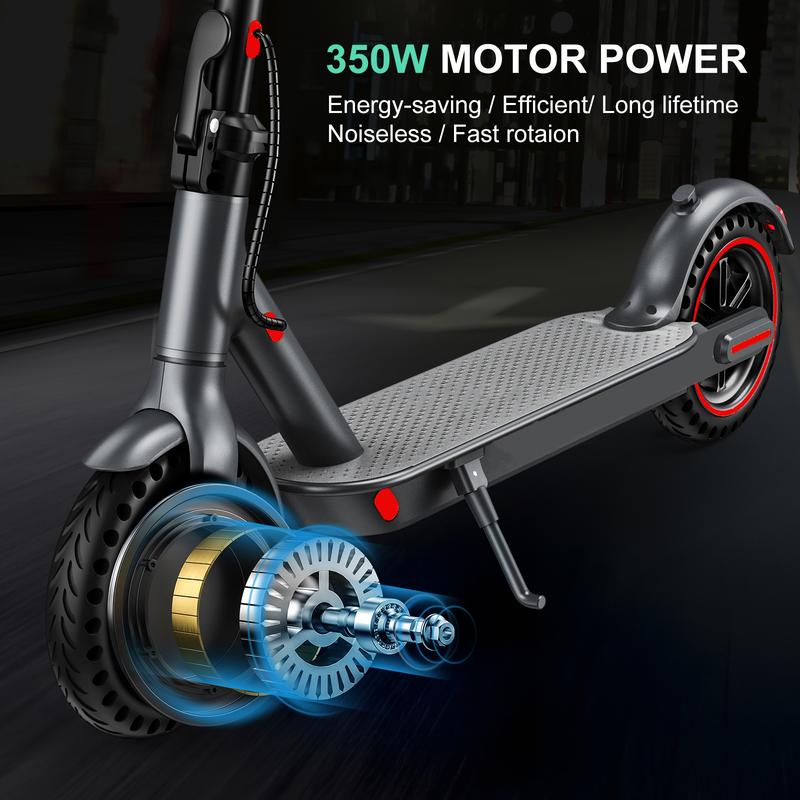 Patinete eléctrico 2025 con batería de litio de 7,8 Ah, motor sin escobillas de 350 W, largo alcance, neumáticos tipo panal, ligero y plegable.
