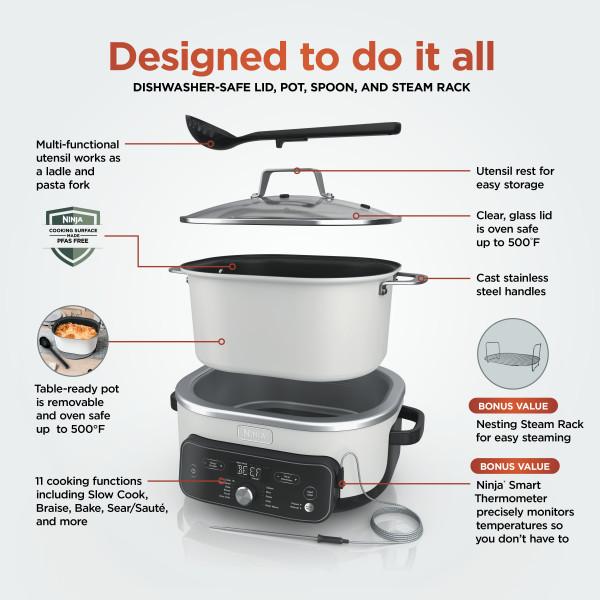 Ninja PossibleCooker PRO Plus 11 en 1 con sistema de cocción inteligente, 8.5 cuartos de galón - MC2052CO