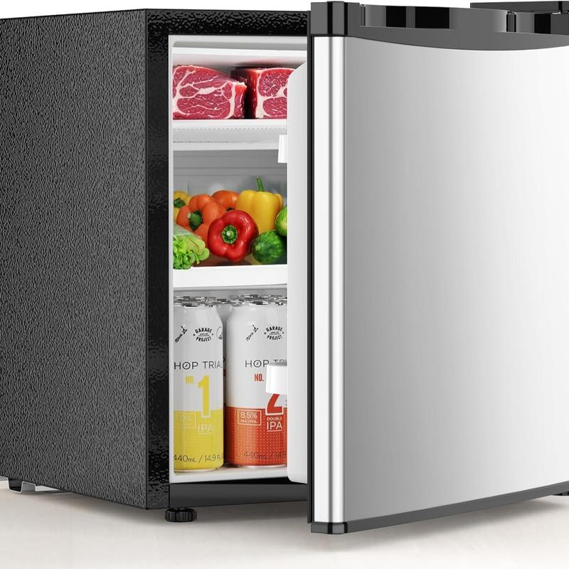 Mini refrigerador portátil COWSAR de 1.6/2.6 pies cúbicos con congelador separado, refrigerador compacto de una puerta, 7 ajustes de temperatura, 2 estantes extraíbles, 0.66 kWh/día, 0 °F-32 °F, 25 x 19.09 x 17.52 pulgadas, ideal para dormitorio, oficina,