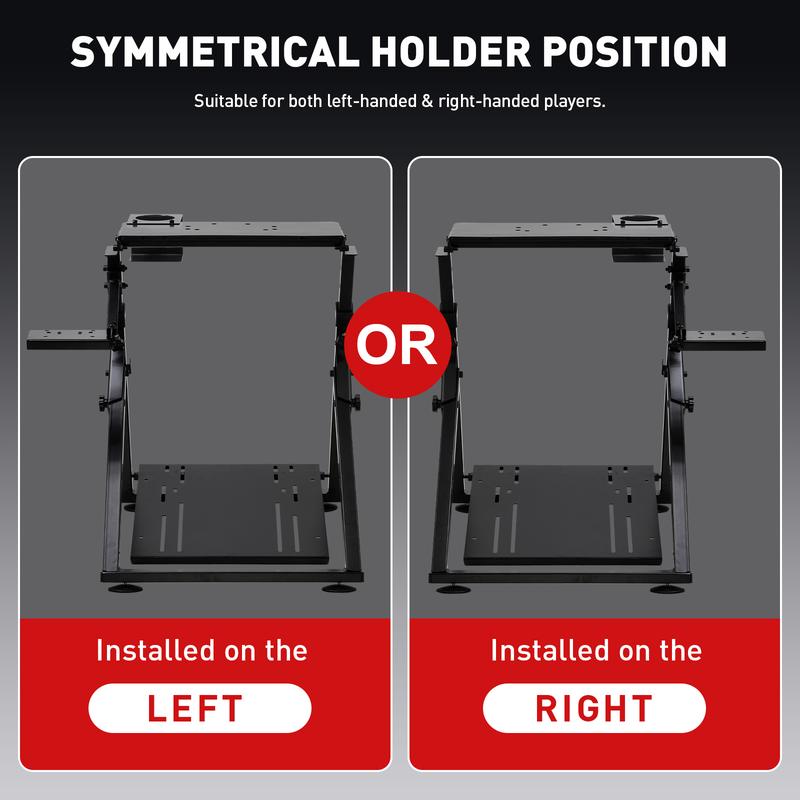 Soporte para volante de simulación de carreras GTPLAYER: accesorio para consola Logitech G25, G27, G29, G920, G923 y Thrustmaster T330TS. Construcción robusta, soporte para mando de juegos con cable (pedales no incluidos).