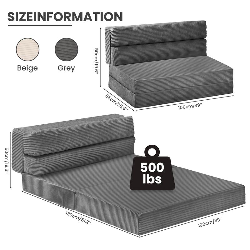 Sofá cama plegable Juikury, sillón cómodo, sofá de suelo, colchón plegable para apartamento, sala de estar, dormitorio, muebles para niños y adultos, cama para mascotas.