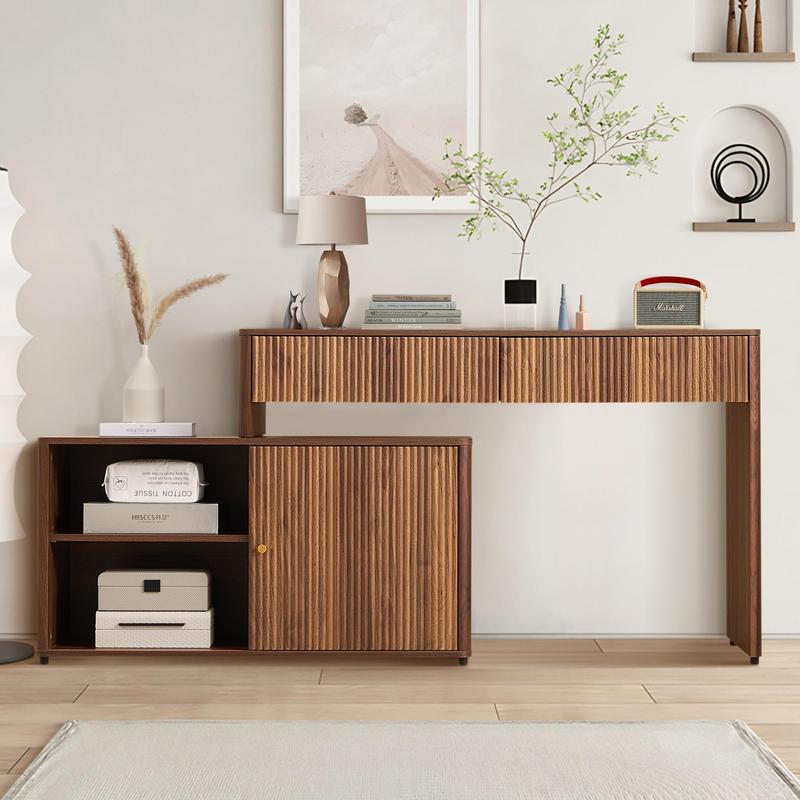 Escritorio moderno Giratree para PC con almacenamiento, escritorio esquinero en forma de L con cajones, escritorio para oficina en casa para dormitorio y espacios pequeños, para escribir, ejecutivo, estudio, trabajo, tocador.