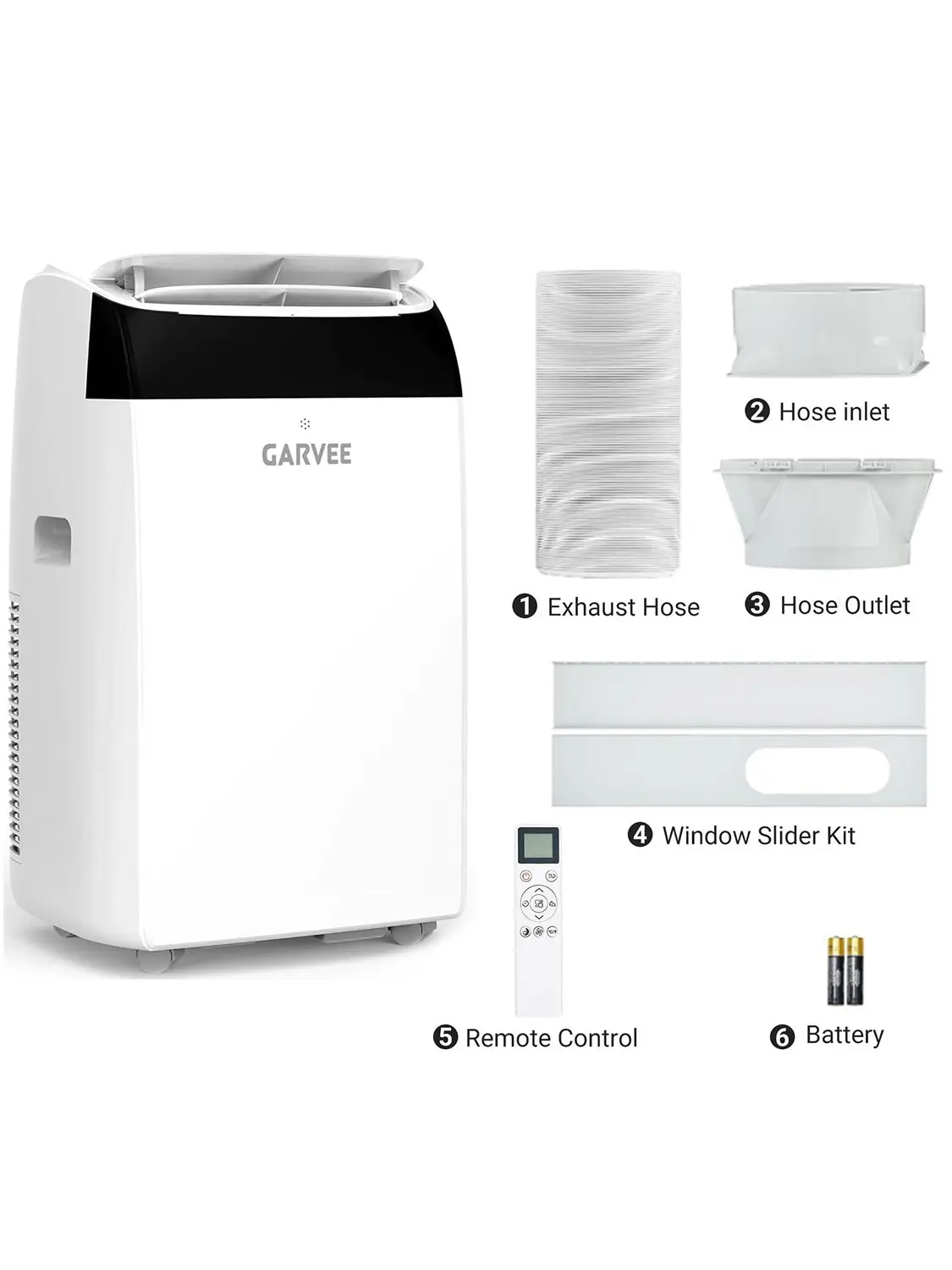 Aire acondicionado portátil de 14 000 BTU con control remoto y temporizador