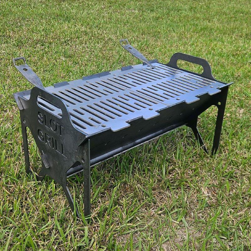 Parrilla ranurada de tamaño completo - Acero al carbono Suministros para acampar al aire libre Manta de picnic para exteriores