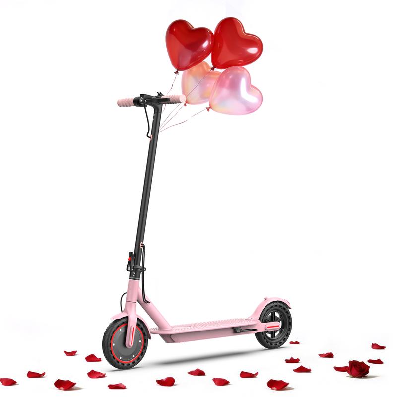 Patinete eléctrico: motor de 350 W, neumáticos macizos de 8,5 pulgadas, velocidad máxima de 30 km/h / autonomía de 19-26 km, patinete portátil para desplazamientos diarios. El regalo perfecto para familiares y amigos, equipado con sistema de doble frenado