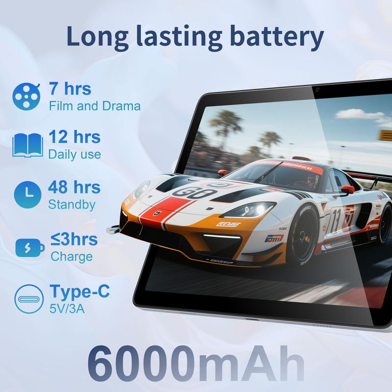 Tablet Android 15, tableta de 10 pulgadas con teclado, ratón, lápiz óptico, funda, 12 GB + 128 GB, batería de 6000 mAh, cámara de 13 MP + 5 MP