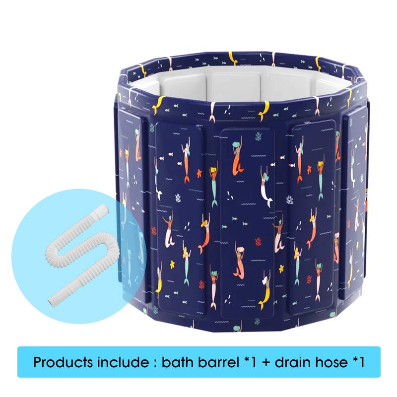 Bañera portátil para adultos, bañera plegable para baños de agua caliente y fría, bañera pequeña plegable para el baño, bañera portátil aislada de 6 capas, ahorra espacio (65 cm × 105 cm) #SummerVibes