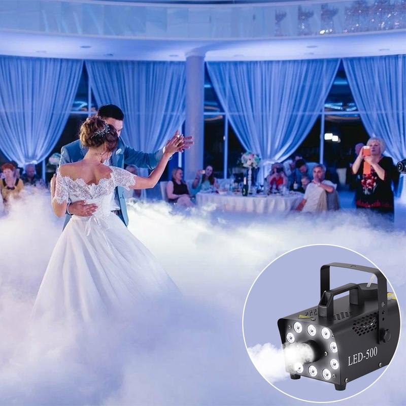 Máquina de humo portátil Dazone de 500 W con control remoto inalámbrico para Halloween, Navidad, bodas, fiestas, actuaciones de DJ y espectáculos en escenarios.