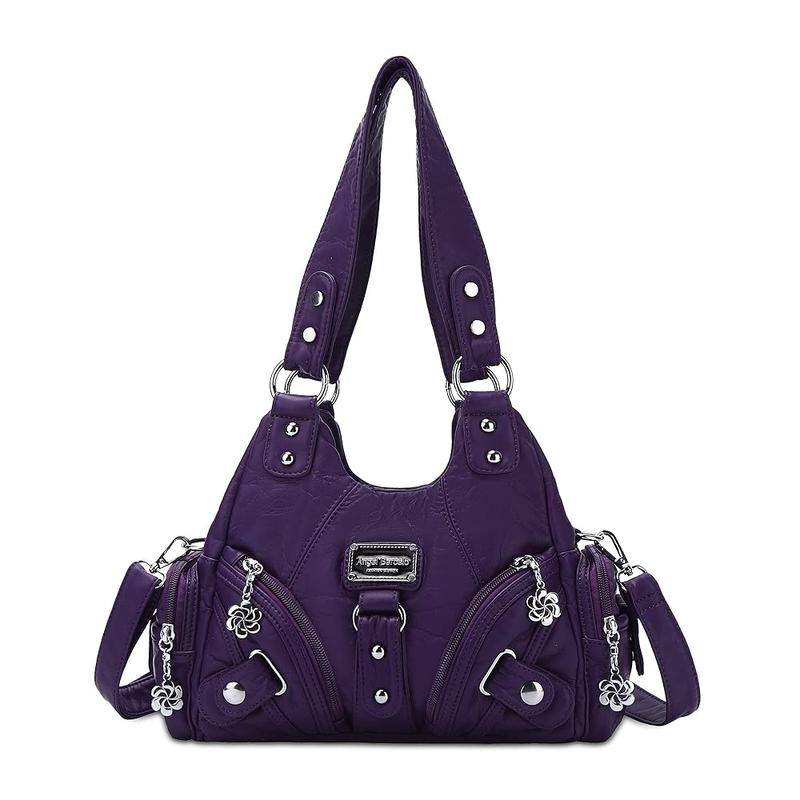 Bolso de mano pequeño y moderno para mujer Angel Kiss - Bolso tote multibolsillos de piel texturizada Vagen con cremallera, bolso de hombro Tramp, bolso Angel Kiss, accesorios para mujer, estilo veraniego
