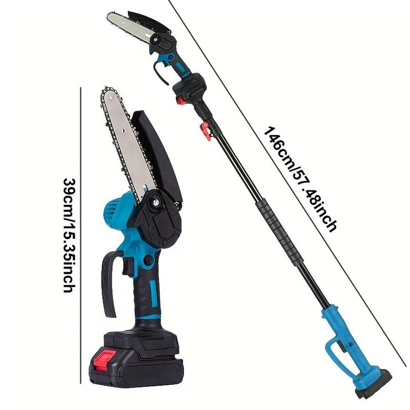 Kit 3 en 1 de sierra de pértiga inalámbrica y mini motosierra con 2 baterías, tijeras de jardín, pértiga extensible: motosierra eléctrica para poda de árboles, cortador de ramas y cadenas.