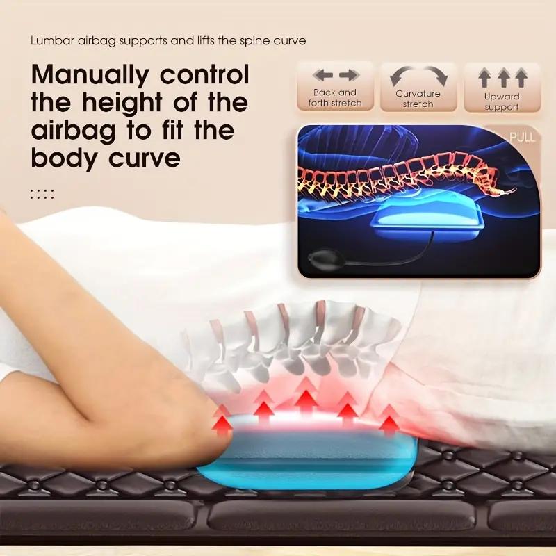 Esterilla de masaje plegable de cuerpo completo con masaje de amasado shiatsu para cuello y piernas, 【NOTA: la parte trasera solo vibra】masaje de vibración ajustable para la espalda, un masajeador eléctrico multifuncional y un regalo ideal para cumpleaños