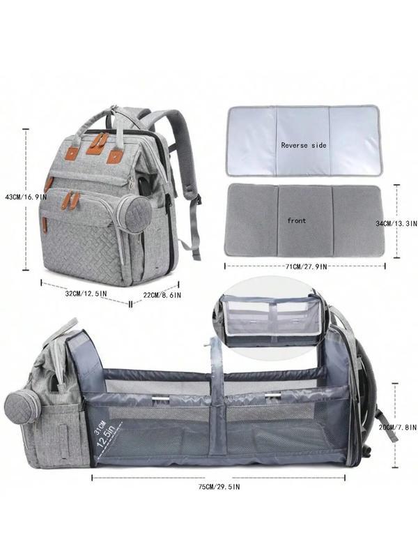 Mochila cambiador multifuncional Kabaqoo Cute con cambiador integrado, gran capacidad, ligera, plegable, portátil para recién nacidos, viajes y uso diario.