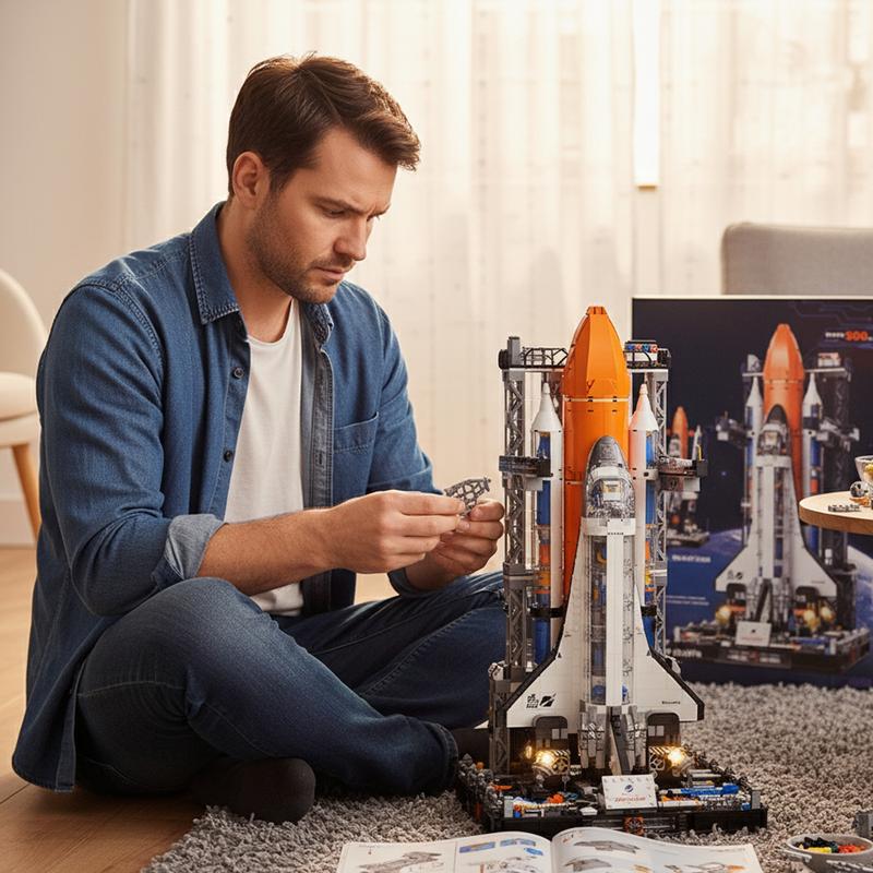 Juguetes de bloques de construcción Super Space Shuttle, modelo de gran tamaño de alta calidad, rompecabezas de ciencia ficción para decoración del hogar, 2200 piezas, regalo de cumpleaños y Navidad, set de coleccionista