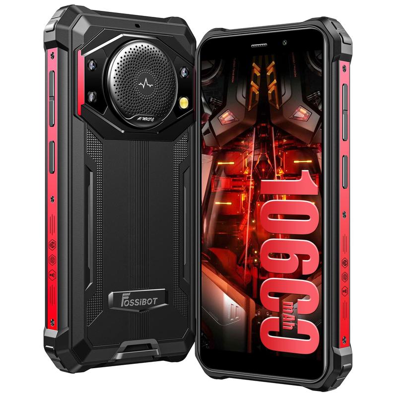 Teléfono resistente FOSSiBOT F101P, Android 13, 7 GB + 64 GB / 1 TB, smartphone resistente, batería de 10600 mAh, teléfono desbloqueado, volumen alto de 123 dB, cámara de 5,45" de 24 MP + 8 MP, smartphone resistente al agua, 4G, doble SIM, OTG, procesador