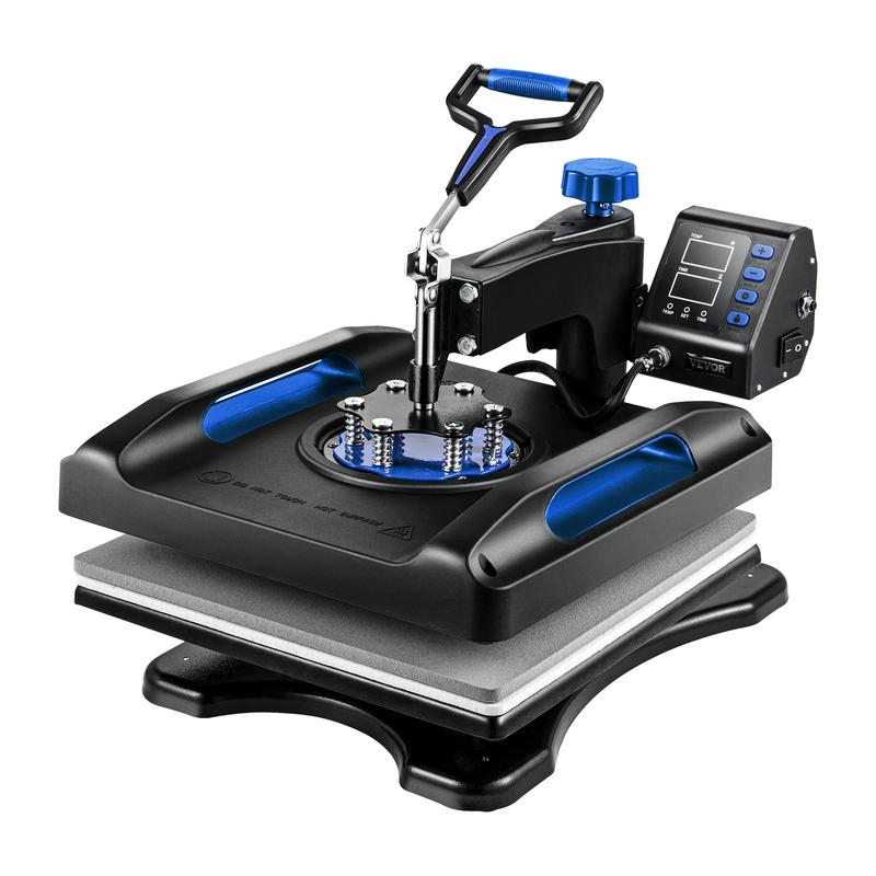Prensa térmica de 15 x 15 pulgadas, 8 en 1, 800 W, para sublimación, rotación de 360°, función de giro, 8 en 1, para impresión de camisetas, calentamiento de doble tubo para camisetas, gorras y tazas DIY.
