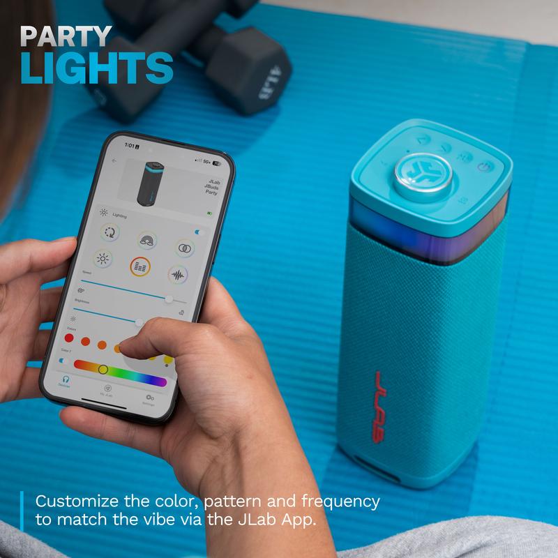 Experiencia Bluetooth épica de JLab: Altavoz Bluetooth Epic Party y conjunto de 2 altavoces JBuds Party, conexión Labsync.