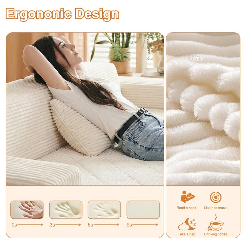 Sofá modular seccional sin estructura, chaise longue extragrande con asientos profundos, sofá cama modular Cloud, no requiere montaje, combinación libre, sofá seccional moderno. Sofá seccional sin estructura. Muebles de sala de estar.