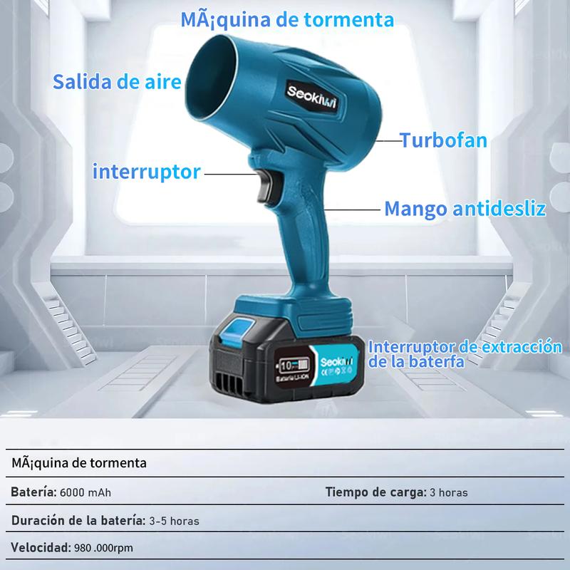 Juego de Herramientas de 5 Piezas Incluye Martillo Hidráulico Amoladora Taladro Llave Inglesa y Soplador de Hojas Potente y Versátil Regalo Ideal para Hombres