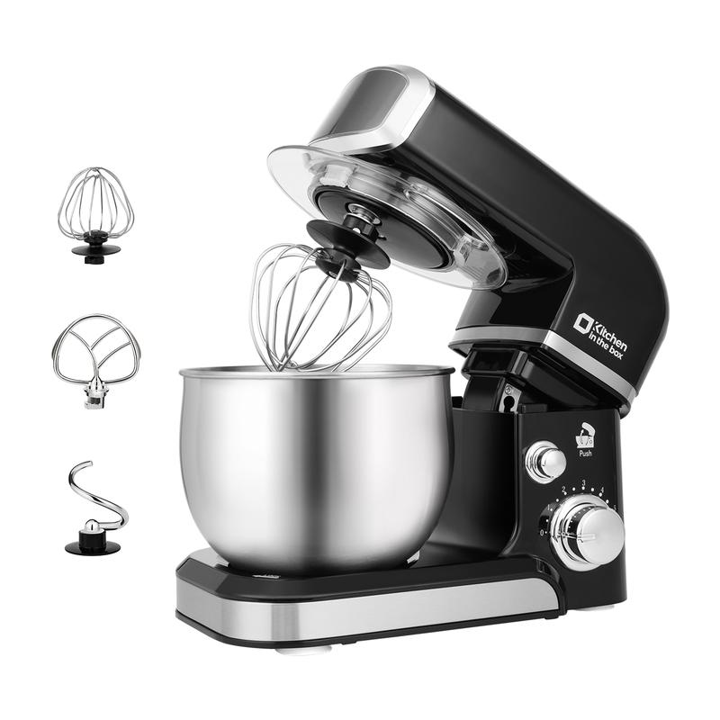 Batidora de pie Kitchen in the Box, batidora eléctrica pequeña de 3.2 cuartos, 6 velocidades, portátil y ligera para uso diario, duradera. ¡Consíguela ahora!