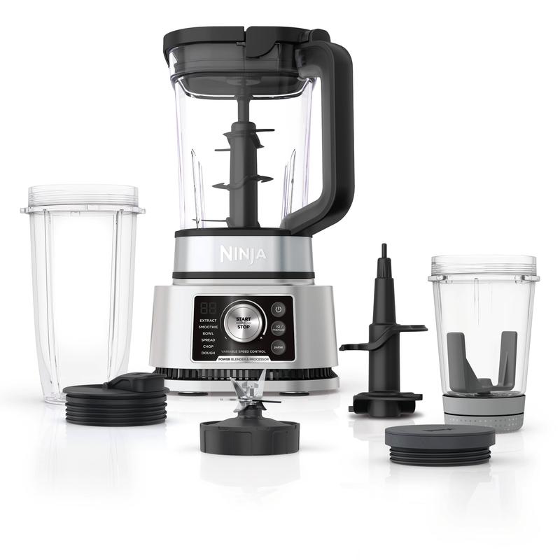 Sistema de batidora y procesador de alimentos con máquina para preparar batidos y extractor de nutrientes + batidora 4 en 1 de 1400 WP - SS351