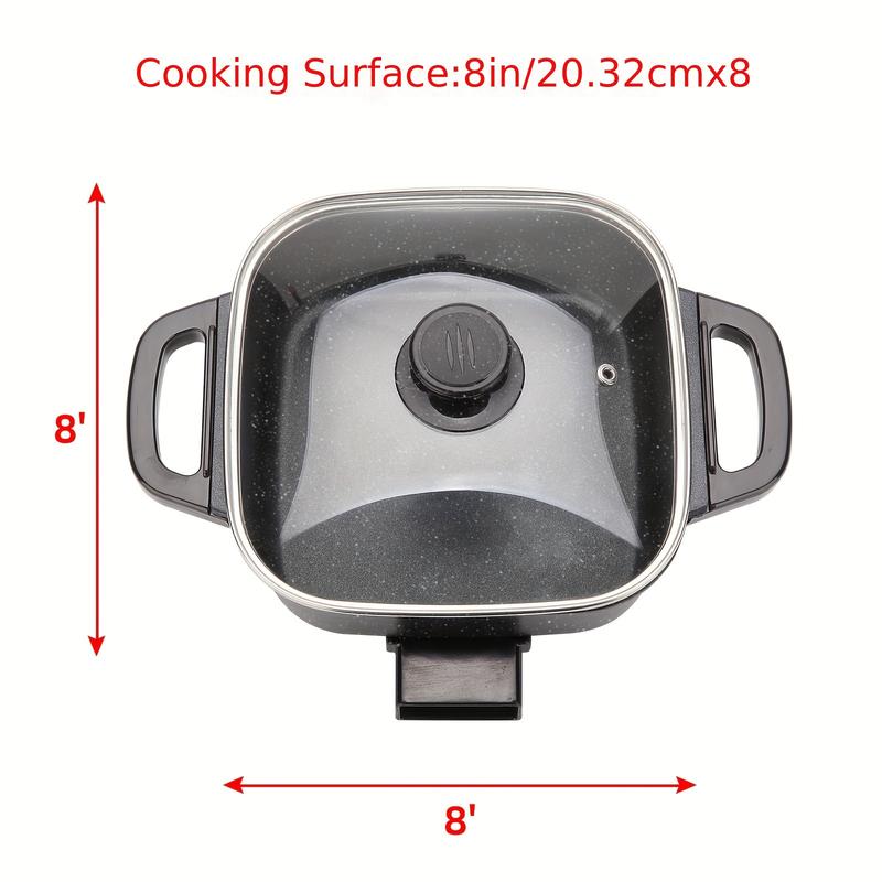 La sartén eléctrica antiadherente AORAN de 1500 W se puede usar para freír carne, huevos y hervir leche. Es ideal para comidas pequeñas y cocciones rápidas. Olvídate de las ollas enormes y cocina con ollas más prácticas.