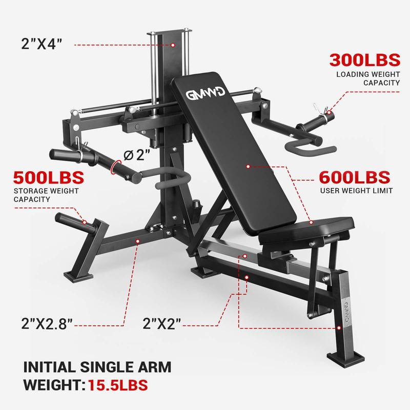 Máquina multifuncional V7 3 en 1 para press de banca y press de hombros, equipo de fitness para entrenamiento de fuerza con ángulos ajustables.