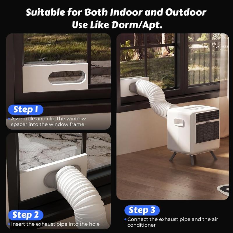 Aire acondicionado portátil Karinear, 3300 BTU (5000 BTU ASHRAE), enfriamiento rápido hasta 16 °C, 3 modos de enfriamiento, temporizador de 24 horas, duradero para camping, caravana, ventilador de refrigeración de aire acondicionado, unidad de aire acondi