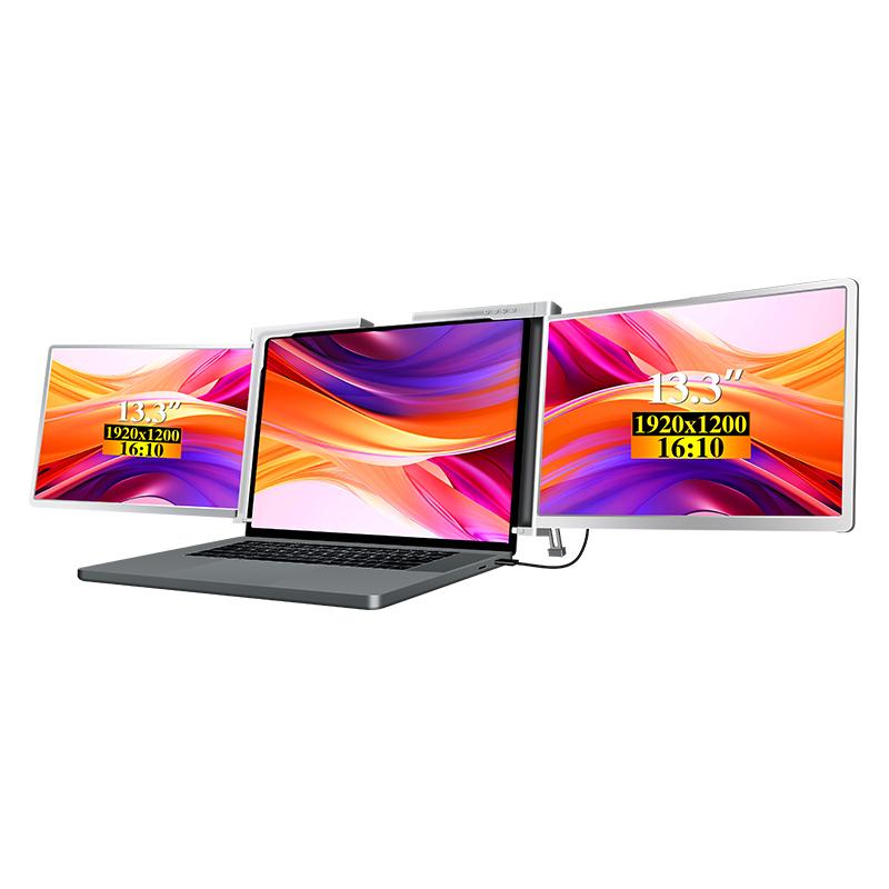Extensor de monitor para portátil S350 de 13,3" con panel IPS, pantalla FHD de 1920x1200, monitor externo USB-C/USB-A con un solo cable para trabajar con el portátil, requiere controlador para la configuración inicial, compatible con Windows y Mac.