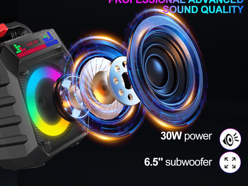 Paquete de subwoofer y amplificador ECHOMUSSY de 1200 W para debajo del asiento del coche - Luz ambiental, altavoz estéreo para coche, control individual de paso bajo/ganancia/refuerzo de graves, accesorio para camiones, SUV, coches, accesorios para el in