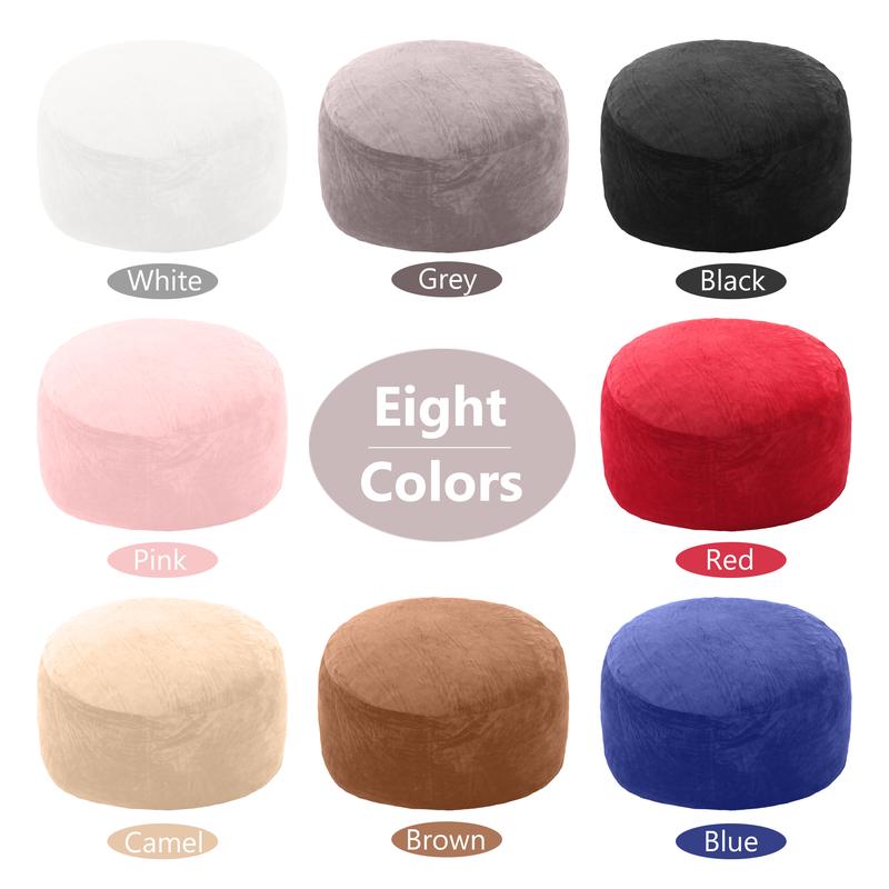 Puf de 3 pies/4 pies/5 pies/Jumbo/7 pies (con relleno) Sofá reclinable Pufs Sillas para adultos Envío gratis Muebles de espuma viscoelástica de alta resiliencia Funda de franela extraíble