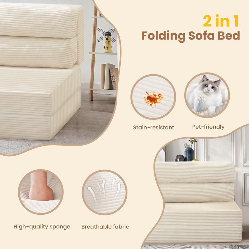 Sofá cama plegable Juikury, sillón cómodo, sofá de suelo, colchón plegable para apartamento, sala de estar, dormitorio, muebles para niños y adultos, cama para mascotas.