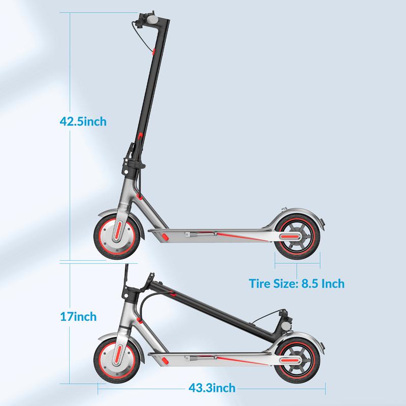 Patinete eléctrico 2025 con batería de litio de 7,8 Ah, motor sin escobillas de 350 W, largo alcance, neumáticos tipo panal, ligero y plegable.
