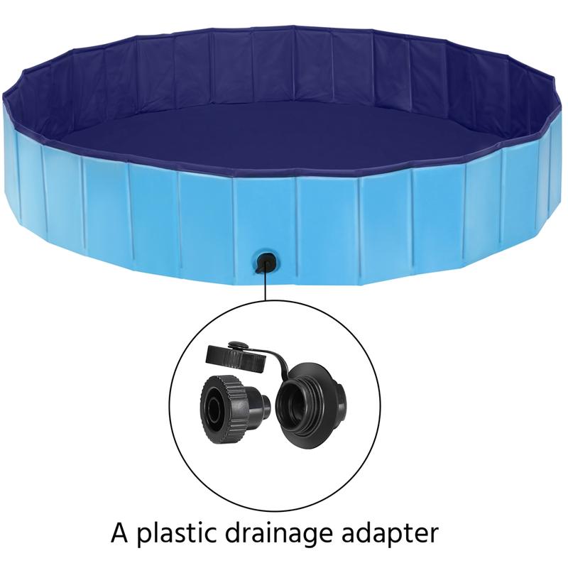 Piscina plegable para mascotas, bañera portátil para perros para interiores y exteriores, bañera portátil de PVC para perros para uso en jardín, playa, patio o en el hogar.