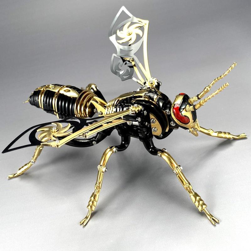Kit de montaje de modelo metálico 3D de abejorro | Rompecabezas mecha de ciencia ficción #ModeloMetálico3D #KitDeMontaje #CriaturaFantástica #ModeloMecha #RompecabezasMetálico #Steampunk #ColeccionableDIY #DecoraciónDeEscritorio #RegalosParaHombres #Alivi