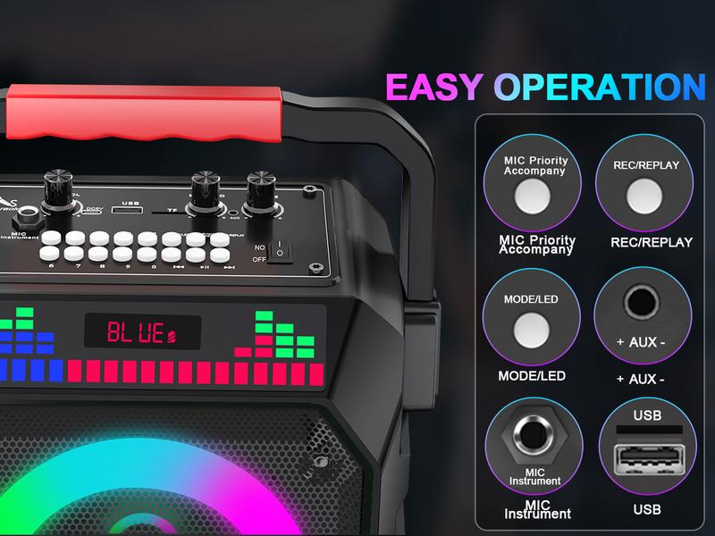 Paquete de subwoofer y amplificador ECHOMUSSY de 1200 W para debajo del asiento del coche - Luz ambiental, altavoz estéreo para coche, control individual de paso bajo/ganancia/refuerzo de graves, accesorio para camiones, SUV, coches, accesorios para el in