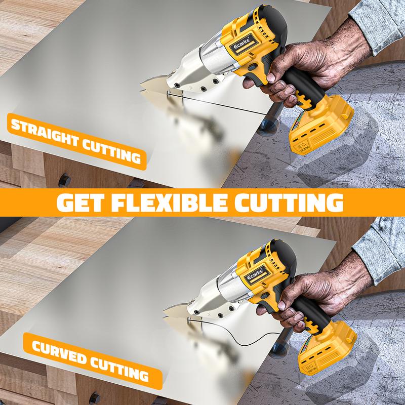 Cortadora de chapa metálica para Dewalt 20V, batería no incluida, cizalla para chapa metálica - Torque de 221 ft-lbs - Corta material de calibre 18 para acero, cuero y alfombras - con cabezal pivotante de 360 ​​grados