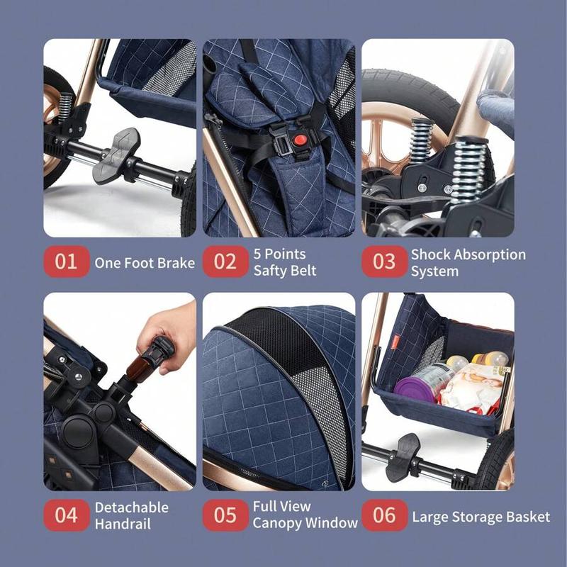 [Selecciones semanales] Cochecito de bebé Aobtkel, ofertas para ti, cochecito portátil y plegable 4 en 1 para niños pequeños con sol, cochecito de viaje ligero y de alta calidad para bebés, diversión al aire libre, juego combinado de cochecito y accesorio