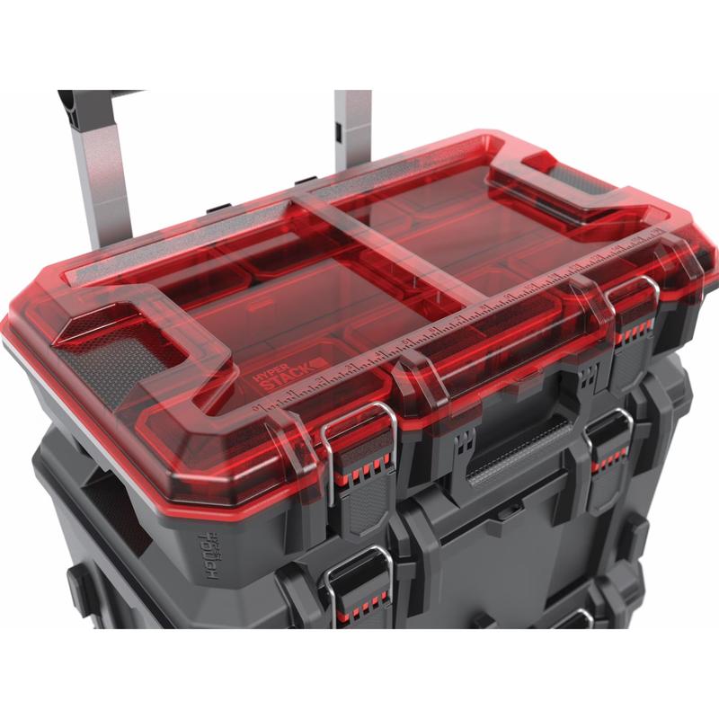 Sistema modular rodante de 3 piezas Hyper Tough Hyper Stack de alta resistencia, color negro.