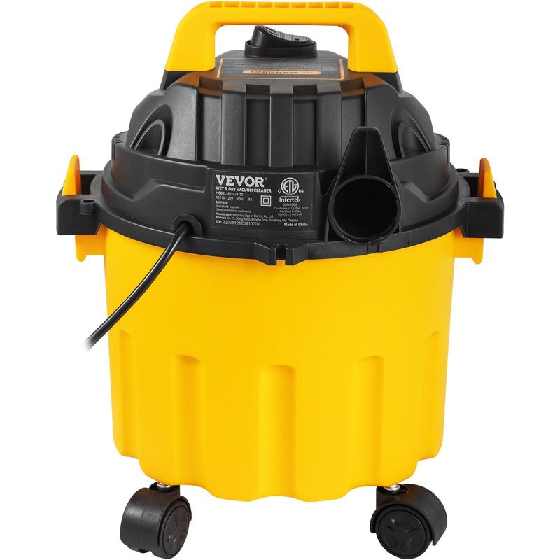 Aspiradora VEVOR para sólidos y líquidos, capacidad máxima de 8 galones, 6 HP de potencia máxima, 3 en 1, con función de soplado, portátil con accesorios para limpiar pisos, tapicería y espacios. Certificación ETL. Aspiradora de alta potencia con potente