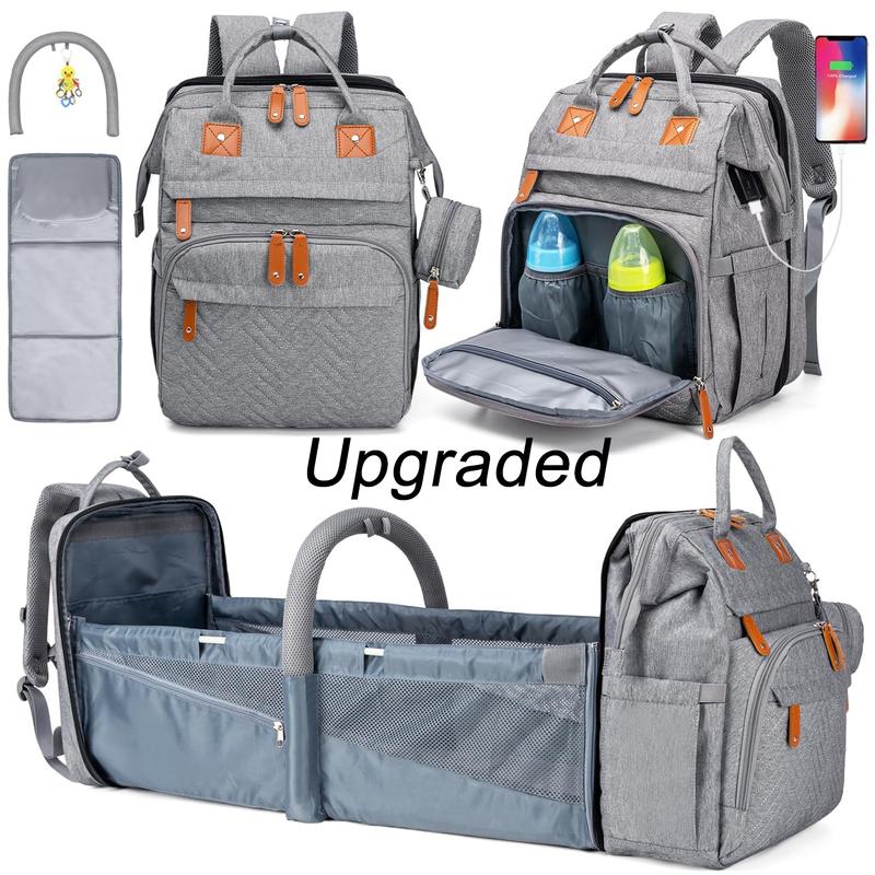 Mochila cambiador multifuncional Kabaqoo Cute con cambiador integrado, gran capacidad, ligera, plegable, portátil para recién nacidos, viajes y uso diario.