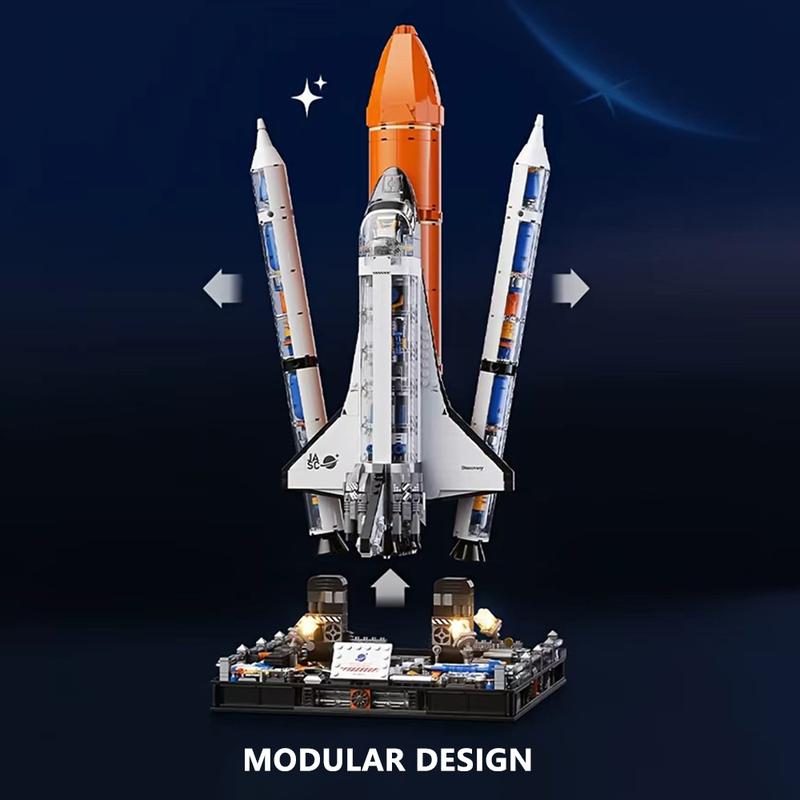 Juguetes de bloques de construcción Super Space Shuttle, modelo de gran tamaño de alta calidad, rompecabezas de ciencia ficción para decoración del hogar, 2200 piezas, regalo de cumpleaños y Navidad, set de coleccionista