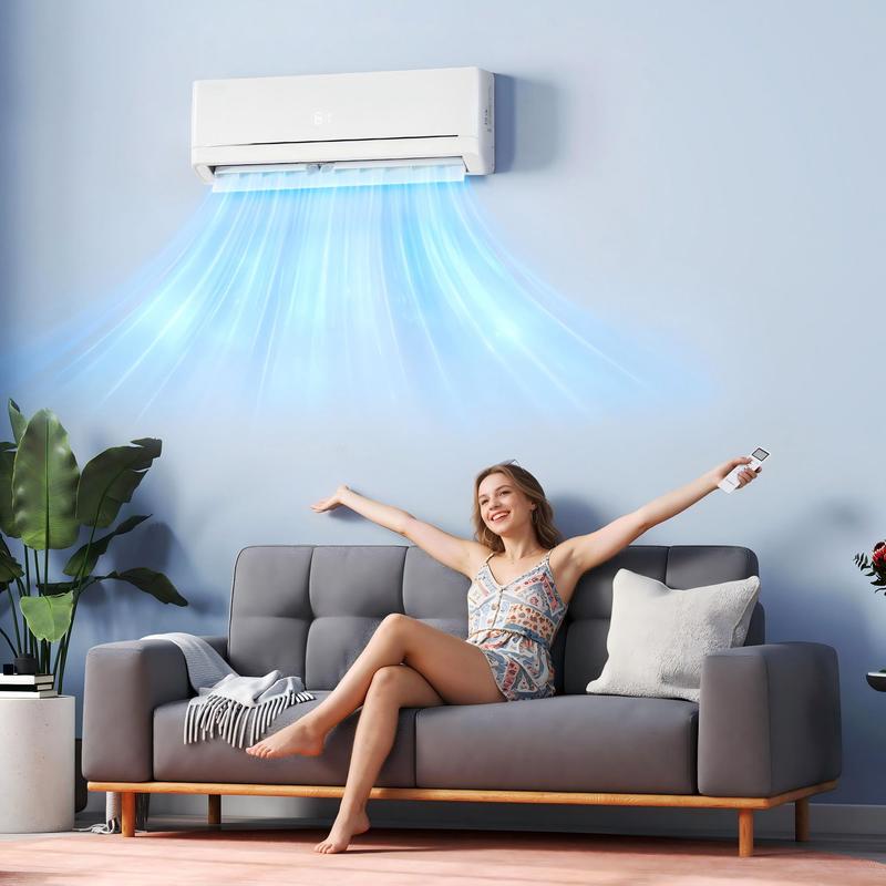 [¡¡¡SE ENVÍA EN 2 CAJAS!!!] Aire acondicionado mini split con bomba de calor de 12000 BTU a 36000 BTU, aire acondicionado inverter sin conductos, enfría hasta 750-2500 pies cuadrados, de bajo consumo energético con autolimpieza, cable de alimentación y to