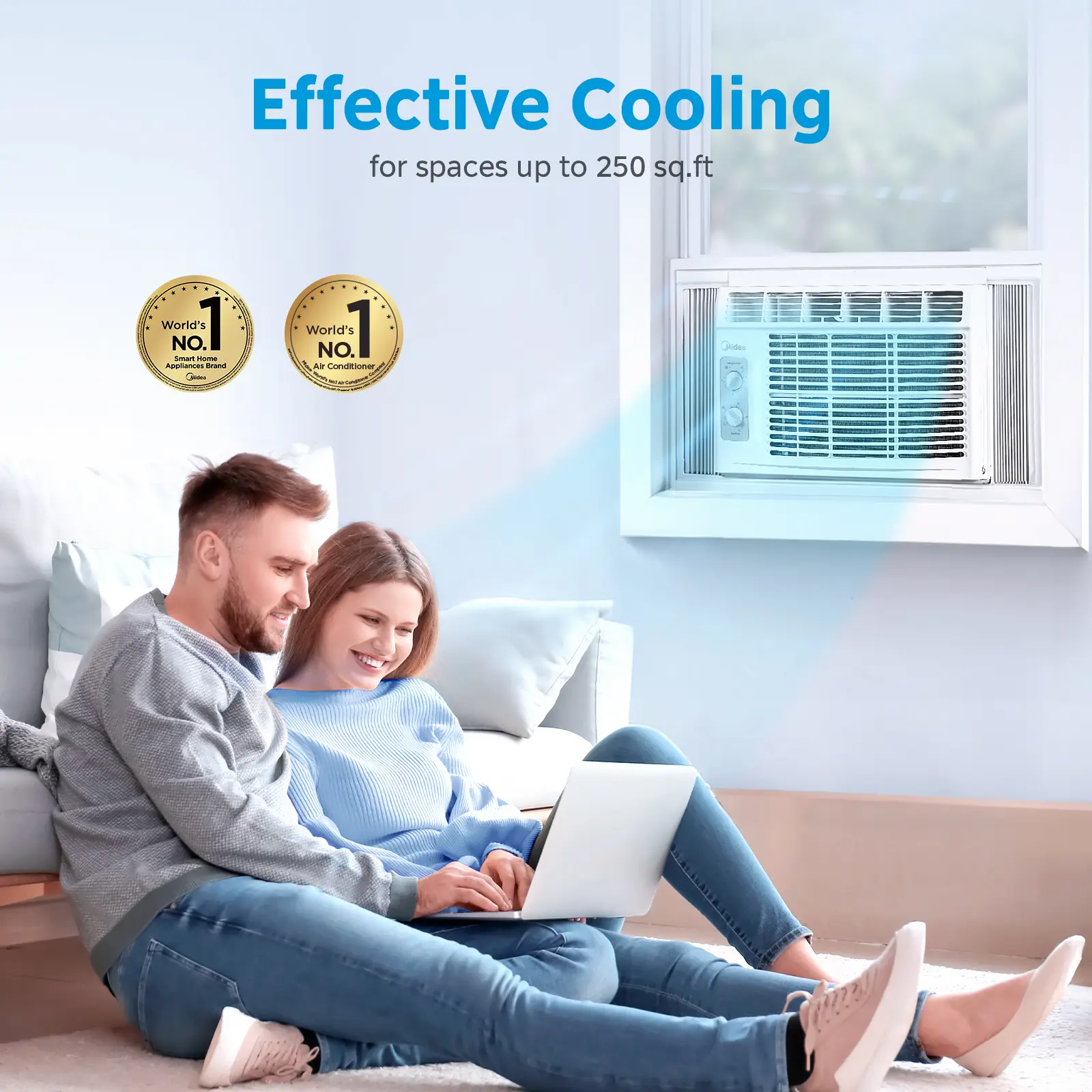 Aire acondicionado de ventana EasyCool de 5.000 BTU: enfría 150 pies cuadrados.