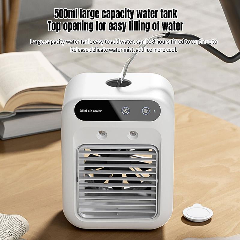 Aire acondicionado portátil 3 en 1, silencioso, con enfriador de aire, humidificador y ventiladores.