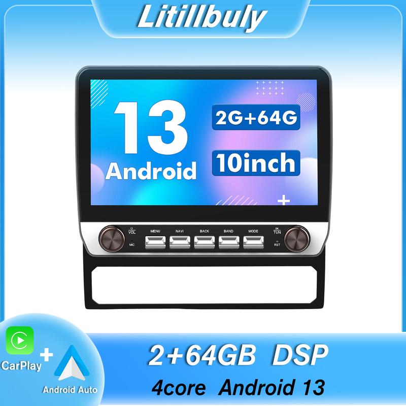 Autoestéreo para Toyota Tacoma 2005-2015, radio con pantalla táctil de 10.1 pulgadas con Android Auto, CarPlay inalámbrico, Bluetooth y WIFI, compatible con navegación GPS, accesorios para automóvil