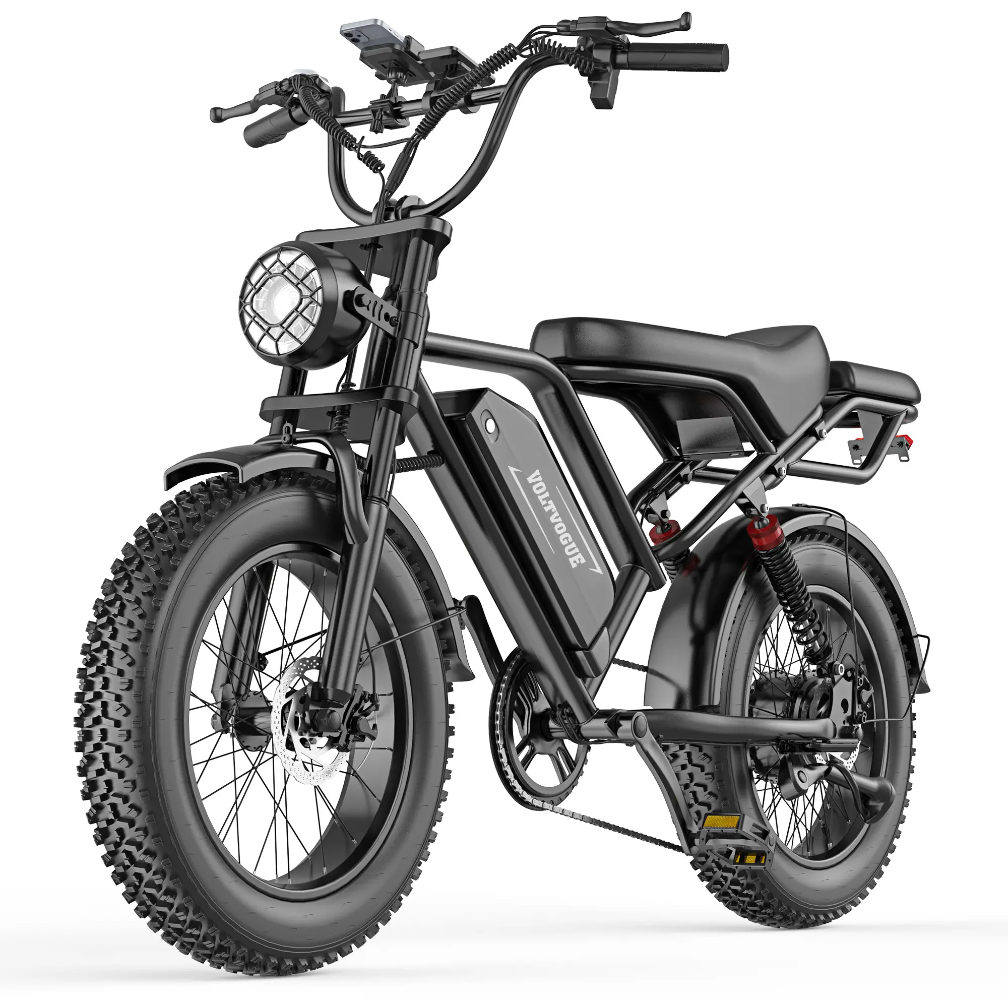 Bicicleta eléctrica de 1500 W con suspensión completa y velocidad de 31 mph